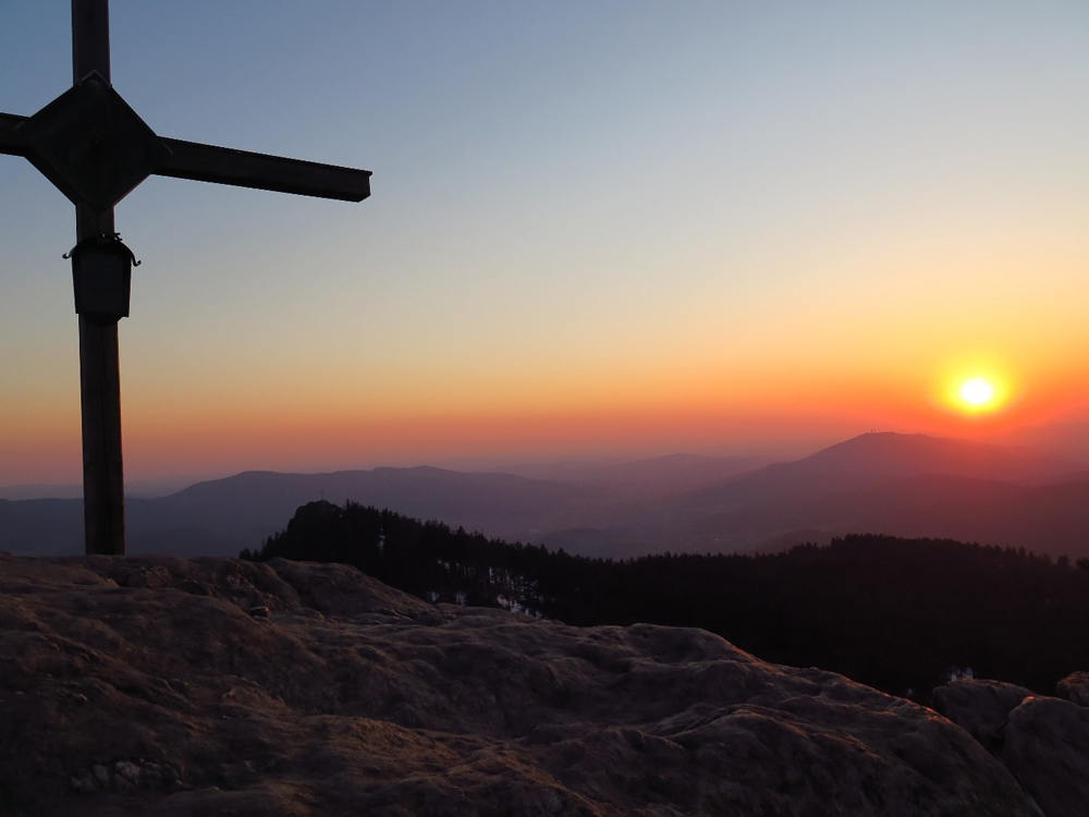 Bild05 Sonnenuntergang am Osser Hoher Bogen