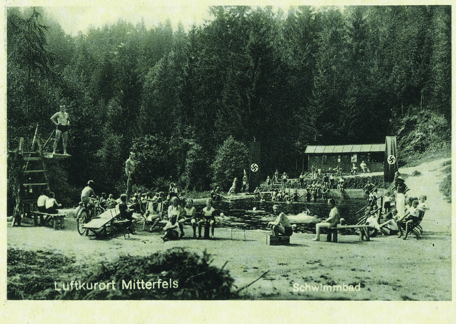 Menschen Waldschwimmbad 1936 Einweihung am 2 8 1936