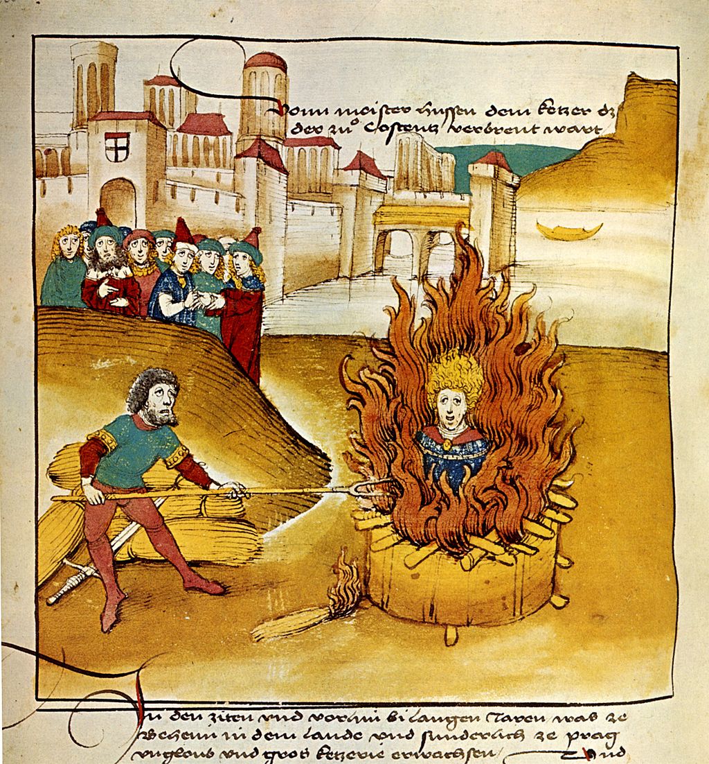 10 Spiezer Chronik Jan Hus 1485 Scheiterhaufen