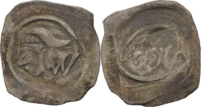 11 z Bayern Mnchen Pfennig Moenchskopf 1397 1402