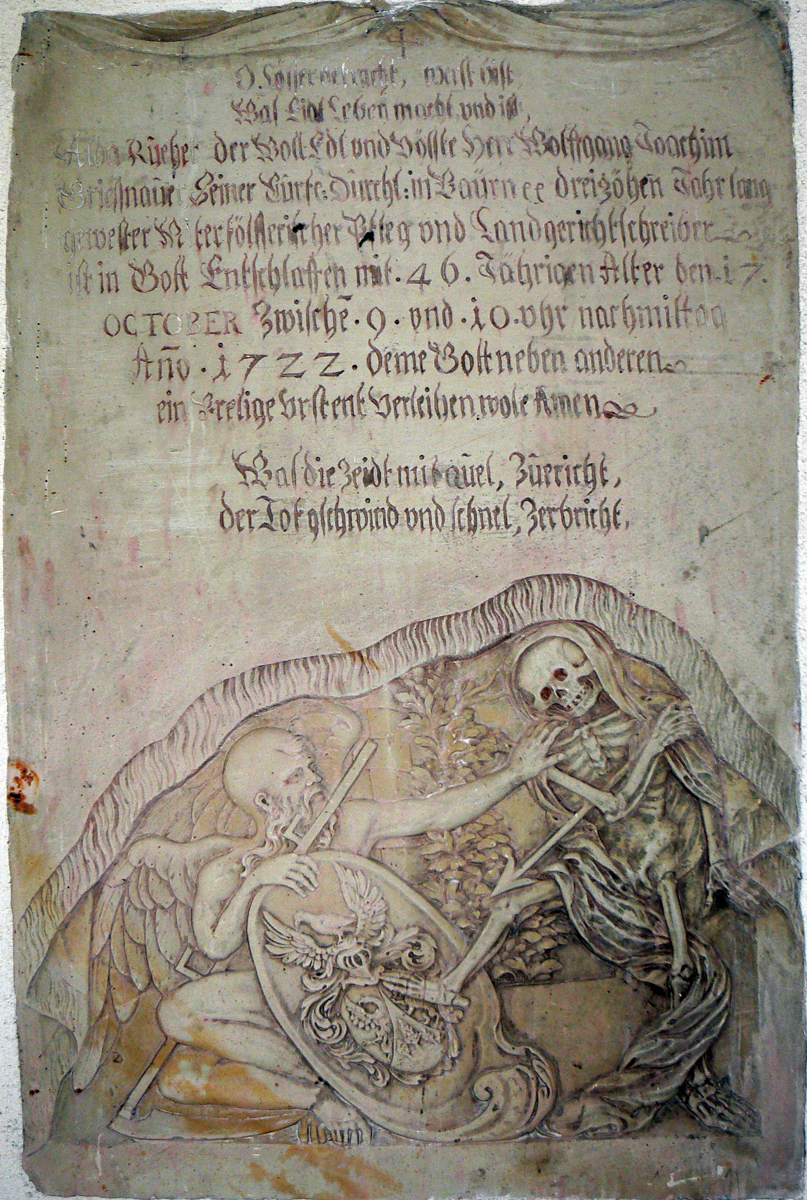 13 Pfleggericht 4 Grabtafel Grienauer 1722