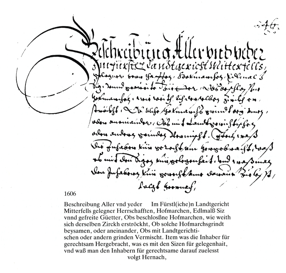 15 e Verzeichnis Hofmarken w