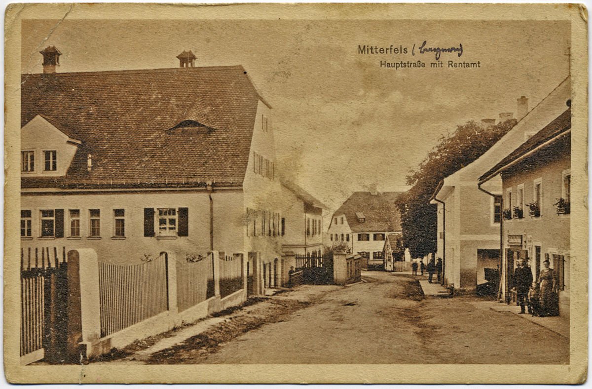 33 02 Mitterfels Hauptstrae mit Rentamt 1914 Kernbichl