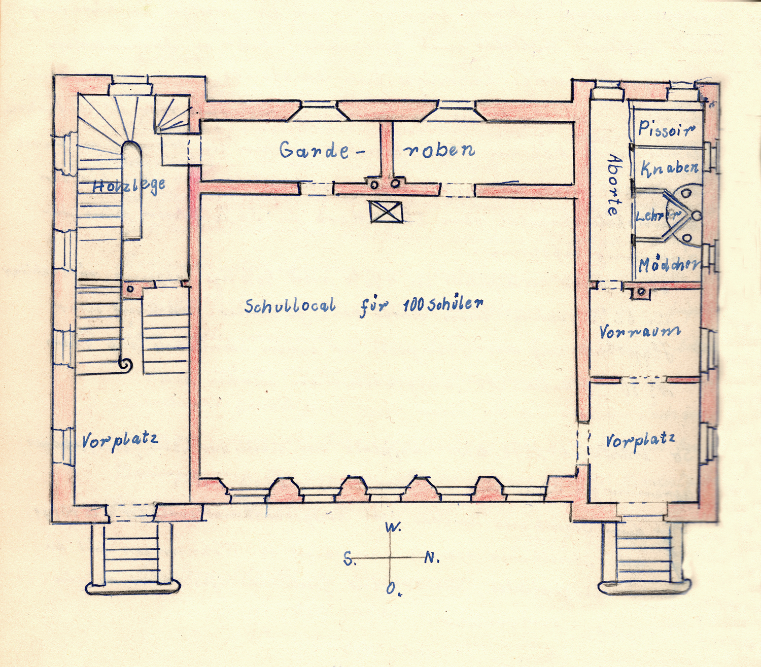 52 i Grundriss Schule 1879 EG w