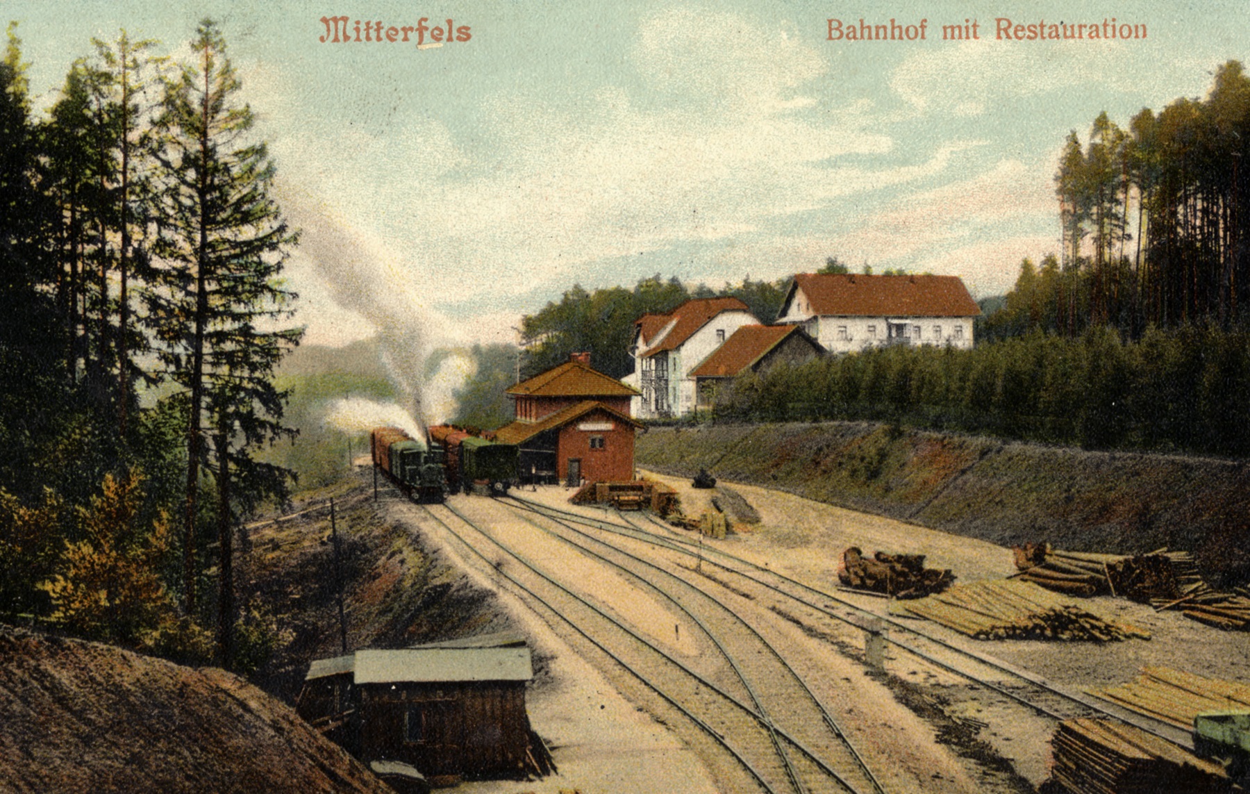 58 03a Bahnhof und Restauration w Aumer