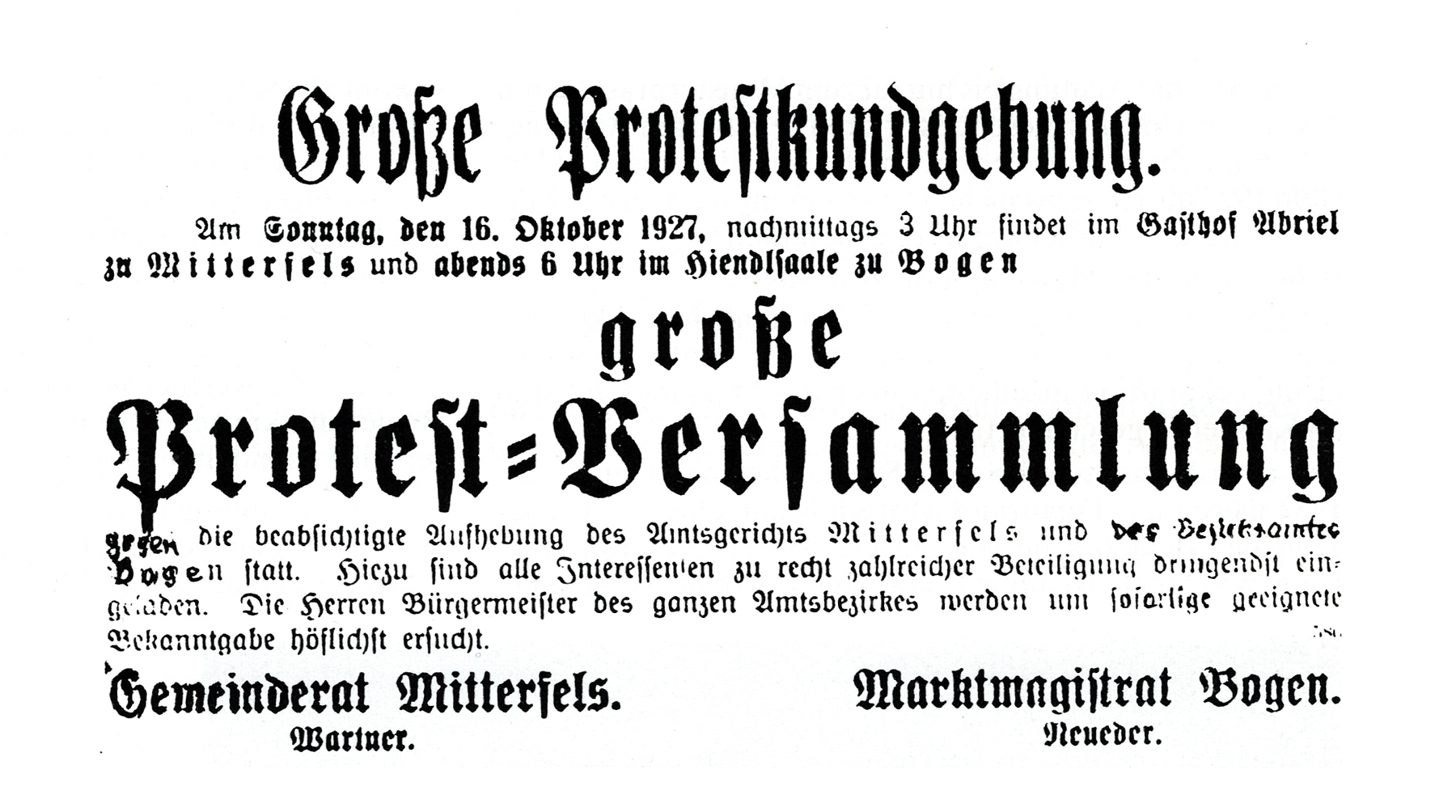 63 a 03 Plakat Protestversammlung
