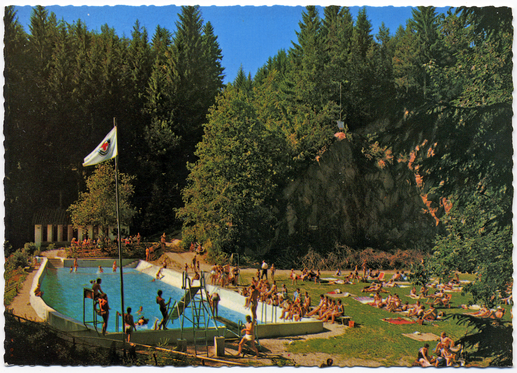 63 b 13 Waldschwimmbad um 1960 Jakob w
