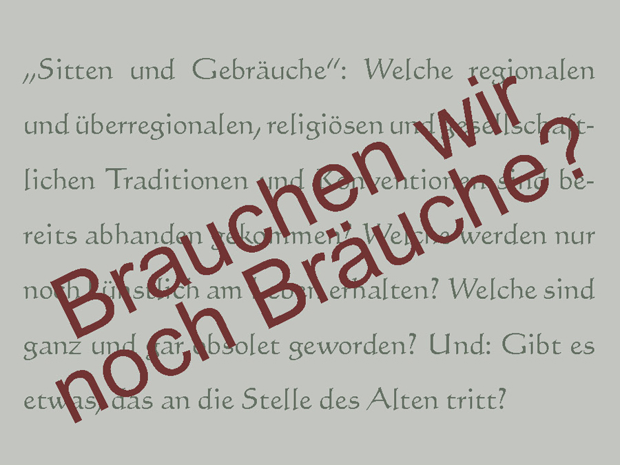 Sitten und Gebraeuche