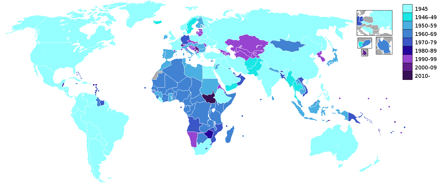 10 01 united nations member countries world map