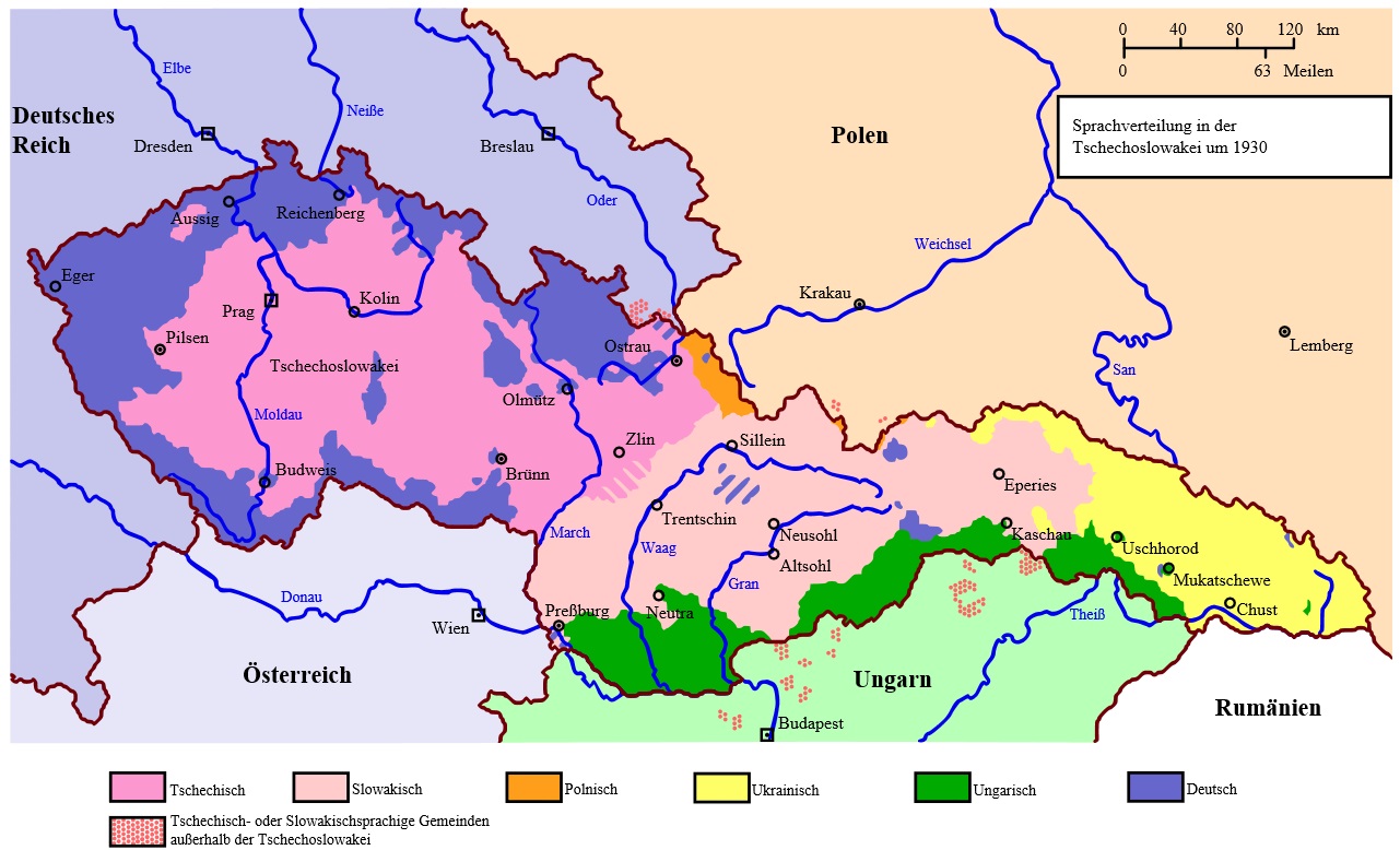 19 01 tschechoslowakei sprachverteilung um 1930 - erstellt 2008-10-29